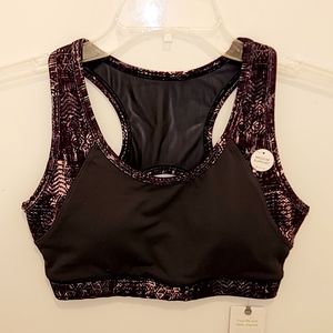 NEW Gaiam Sports Yoga Bra With Removable Bra Liners XS Extra Small Medium Impact
